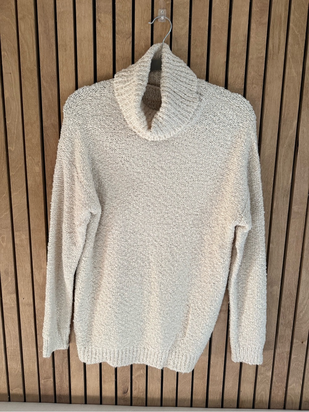 Forever 21 Cream Turtleneck Sweater